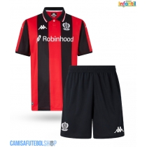 Camisa de time de futebol OGC Nice Replicas 1º Equipamento Infantil 2025-26 Manga Curta (+ Calças curtas)